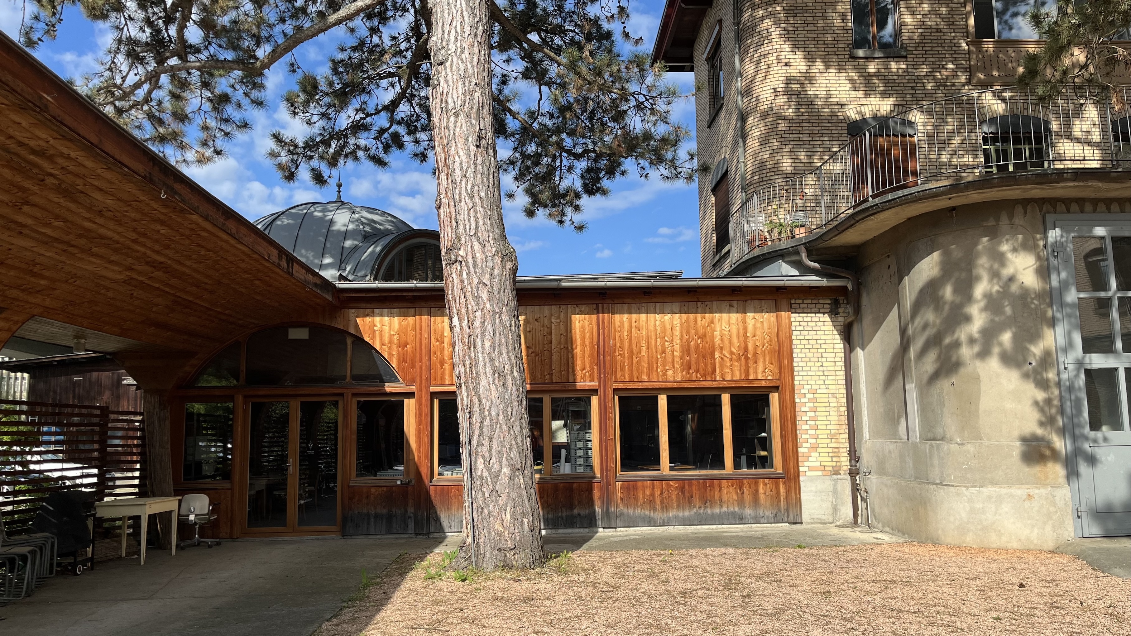 Arbeiten unter den Pinien