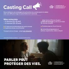 CASTING CALL: Campagne de prévention du suicide à Genève (non rémunéré)