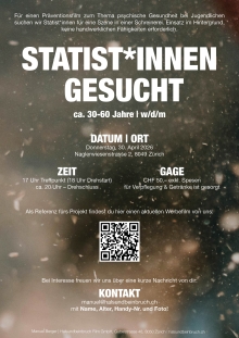 CASTING CALL | STATIST*INNEN PRÄVENTIONSFILM