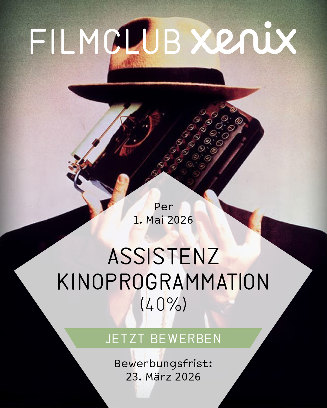 Filmclub Xenix sucht Assistenz Kinoprogrammation (40 %)