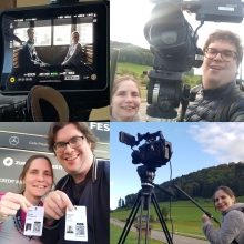 Kameramann und Assistentin suchen Filmteams