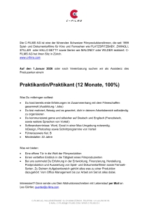 PRAKTINTIN / PRAKTIKANT (12 Monate ; 100%) bei C-FILMS