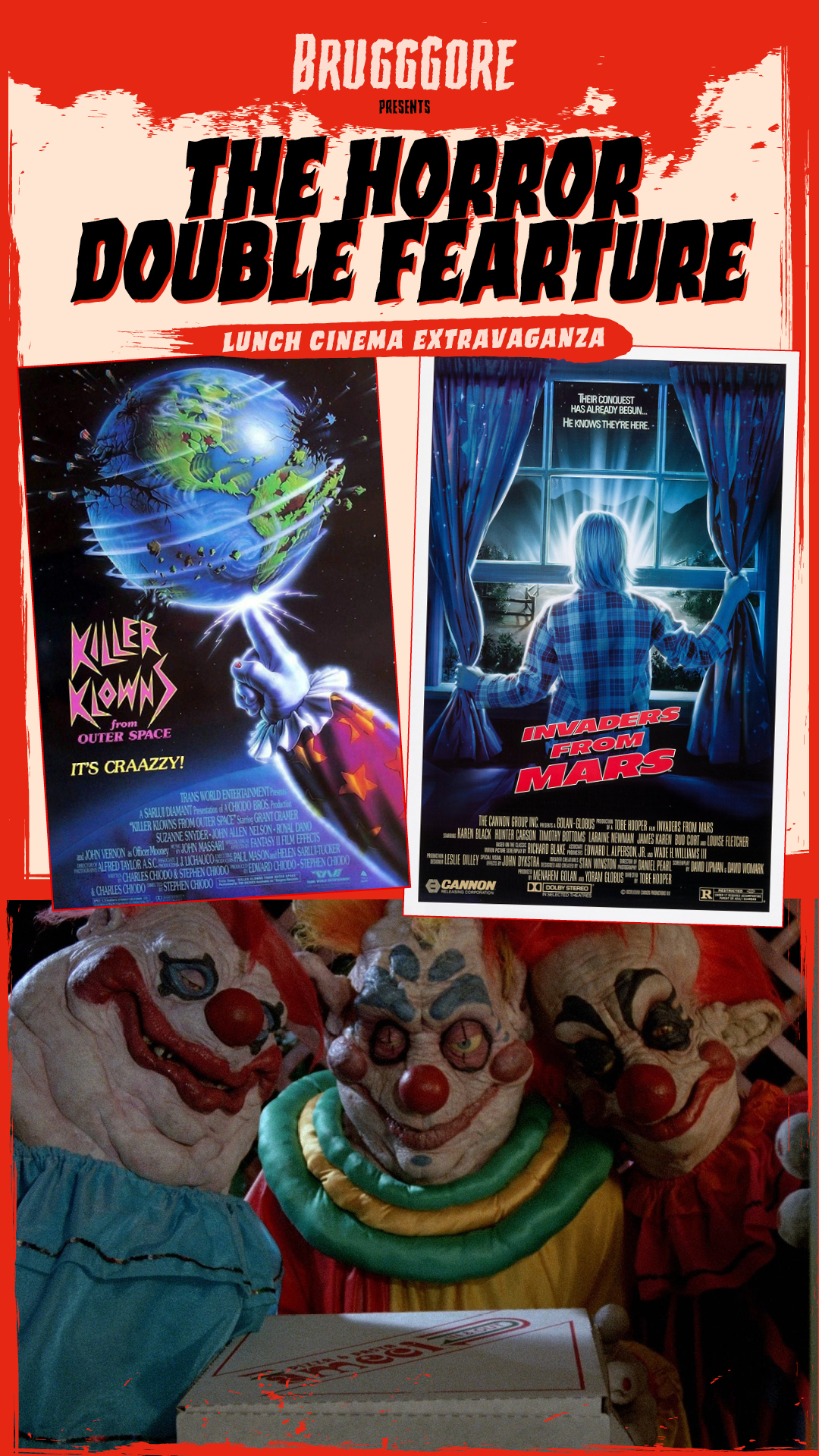 Event Plakat Killer Klowns und Invaders from Mars