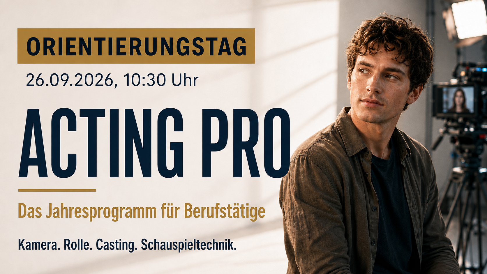 Acting Pro - Ein Jahr intensiv für Berufstätige 26.09. 10:30