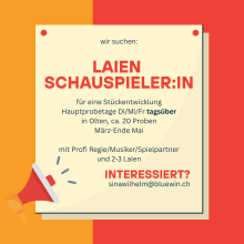 Laien Schauspieler:innen gesucht